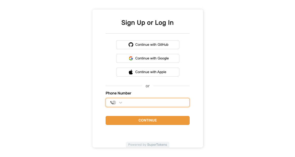 Phone only passwordless login